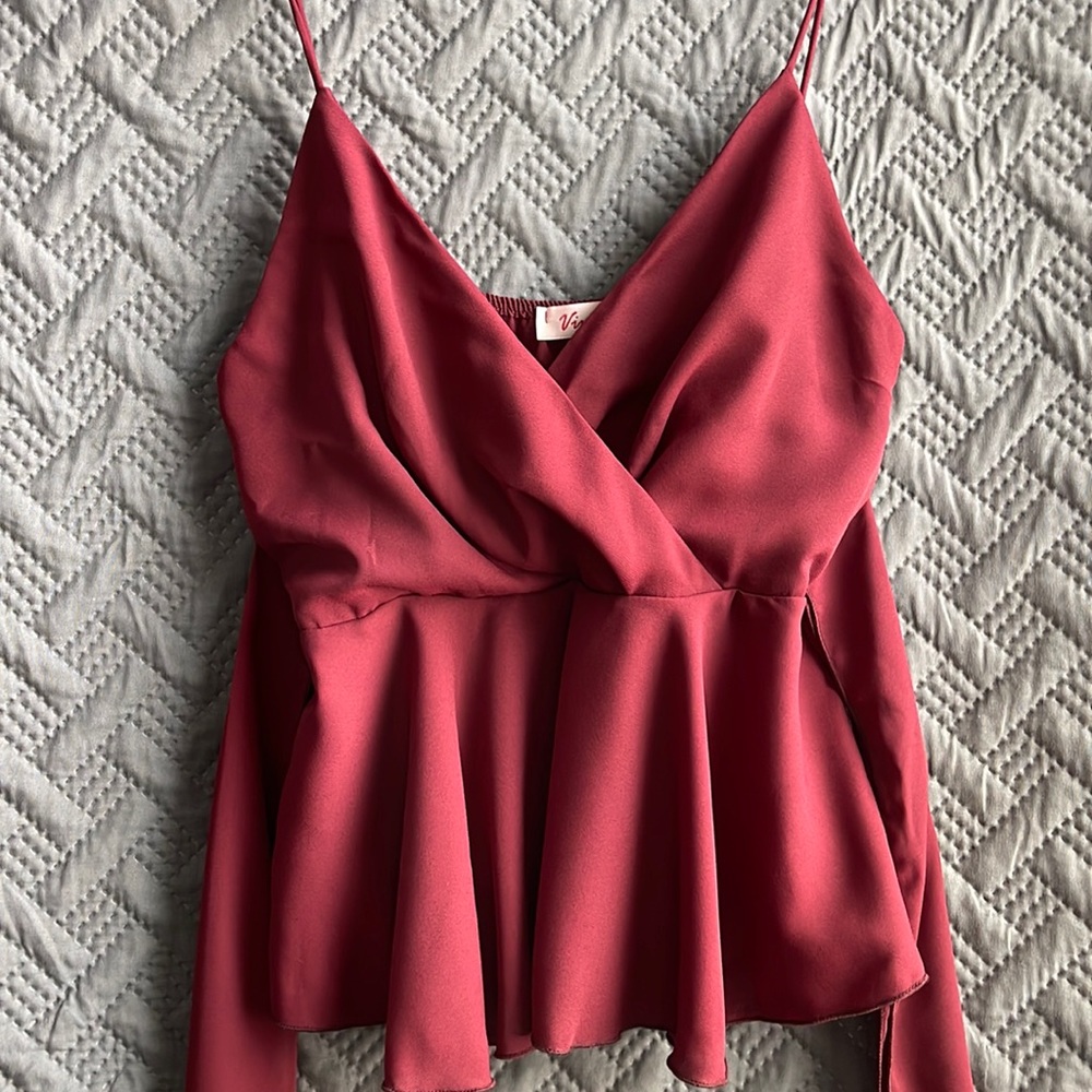 VIVACE Maroon Wrap Cami